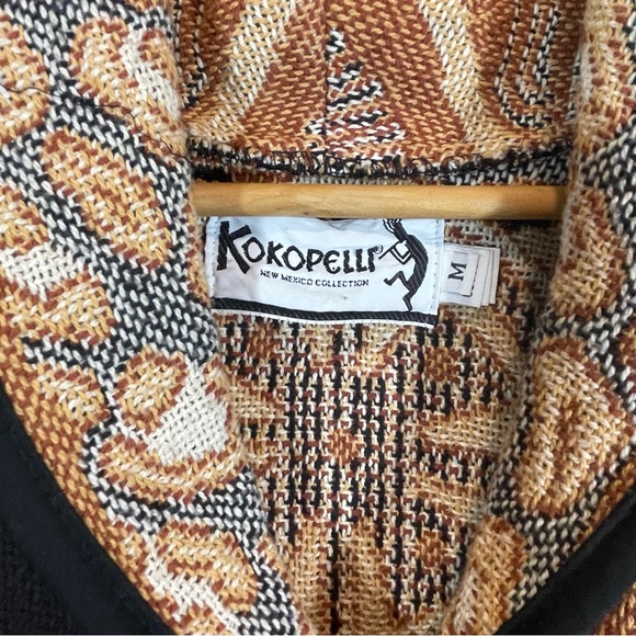 Kokopelli Southwestern Cowboy Tapestry Concho Cardigan Jacket Size Medium - Picture 5 of 6